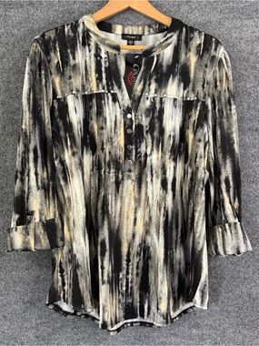 Cocomo Womens 3/4 Sleeve Top Size XL V Neck Office Casual Stretch NWT